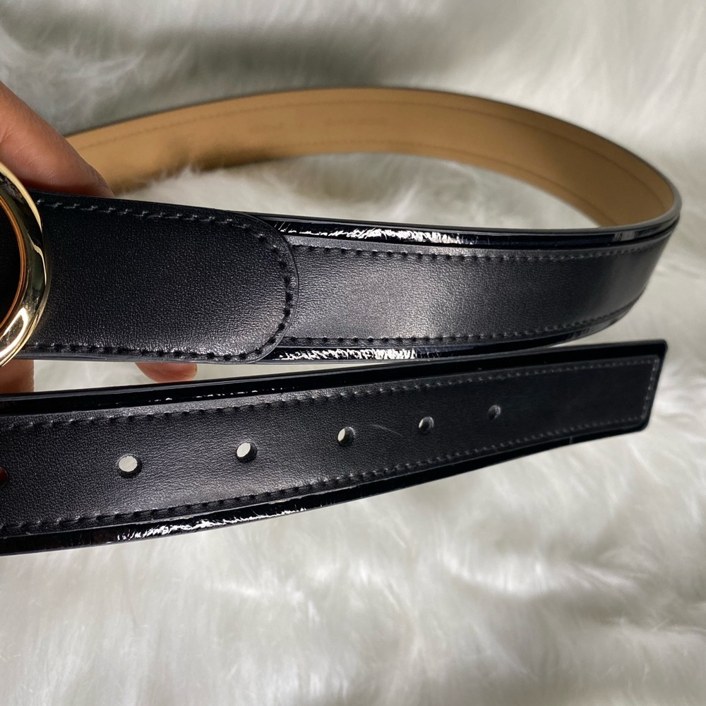 NWT Michael Kors unisex black leather belt size L - Picture 3 of 5